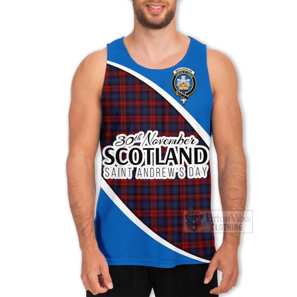 Tartan Vibes Clothing MacLachlan (McLachlan) Family Crest Tartan Men's Tank Top Celebrate Saint Andrew's Day in Style