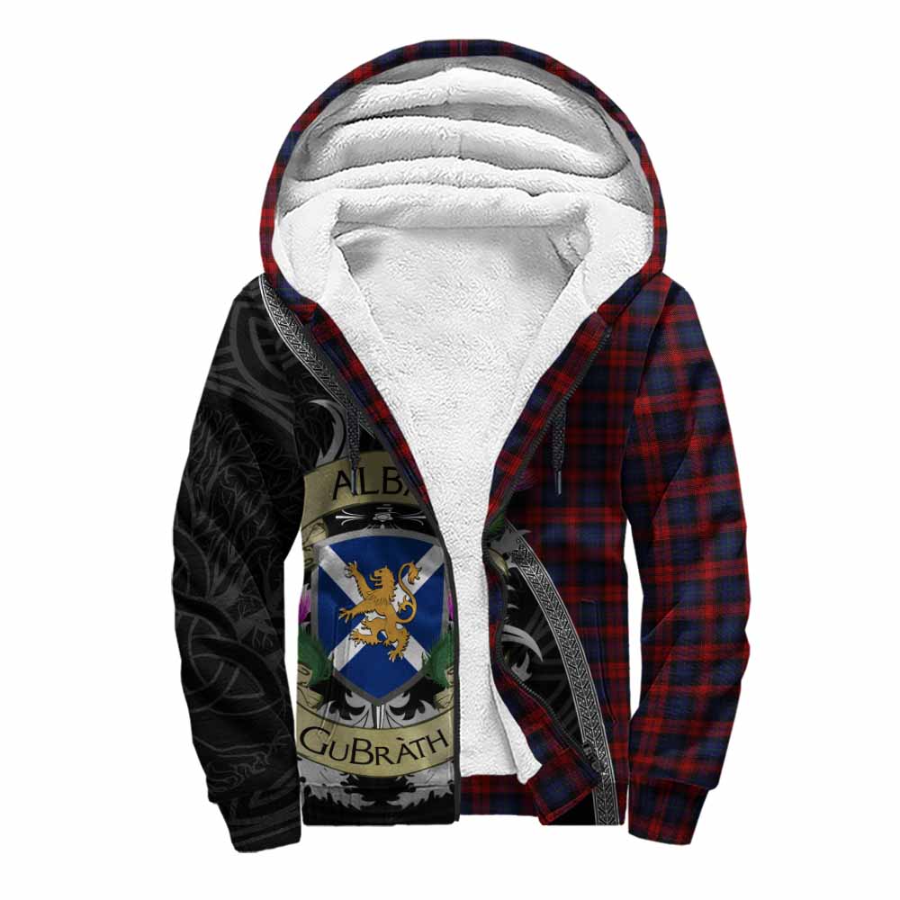 Tartan Vibes Clothing MacLachlan (McLachlan) Tartan Family Crest Sherpa Hoodie Lion Rampant Royal Thistle Shield Celtic Inspired