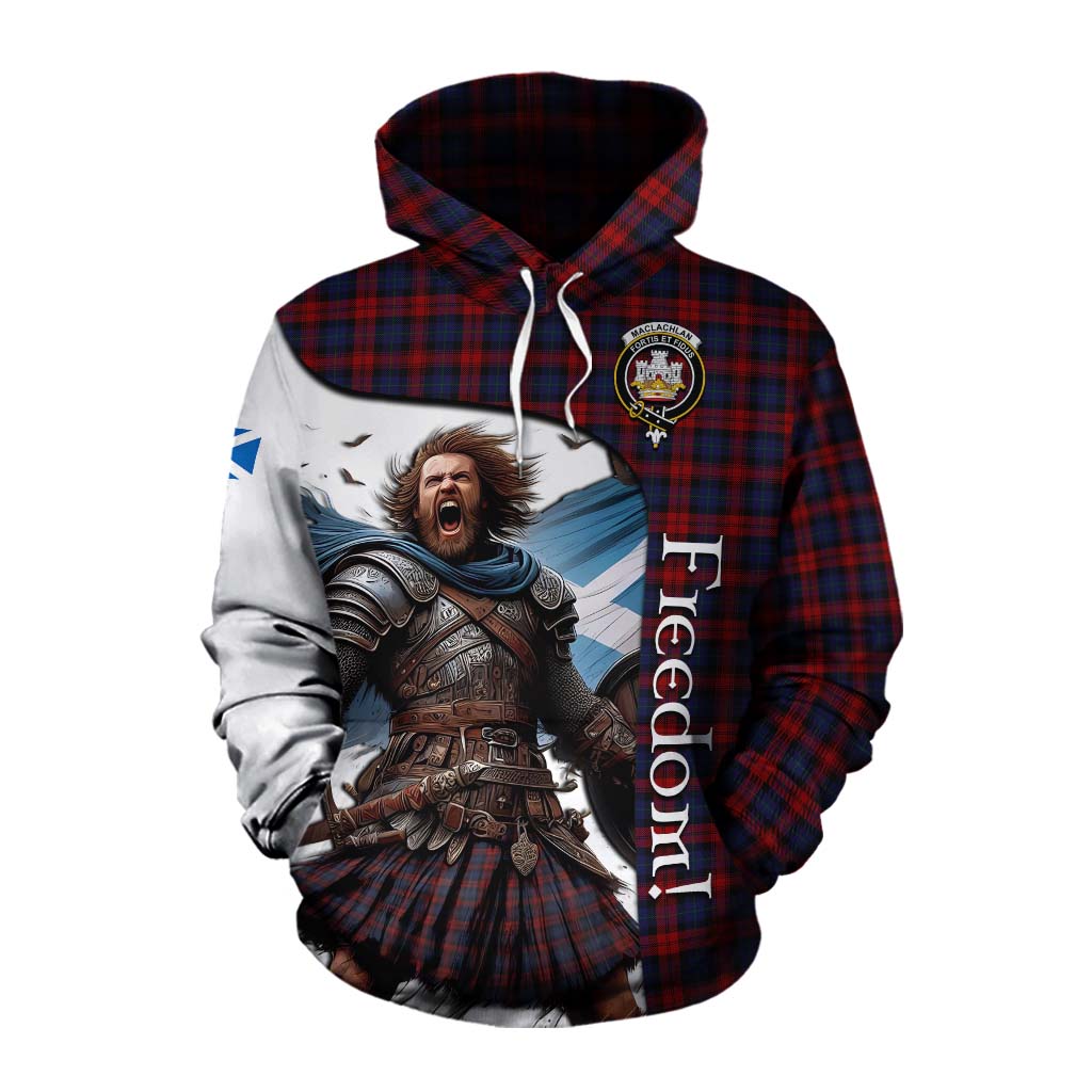 Tartan Vibes Clothing MacLachlan (McLachlan) Crest Tartan Cotton Hoodie Inspired by the Freedom of Scottish Warrior