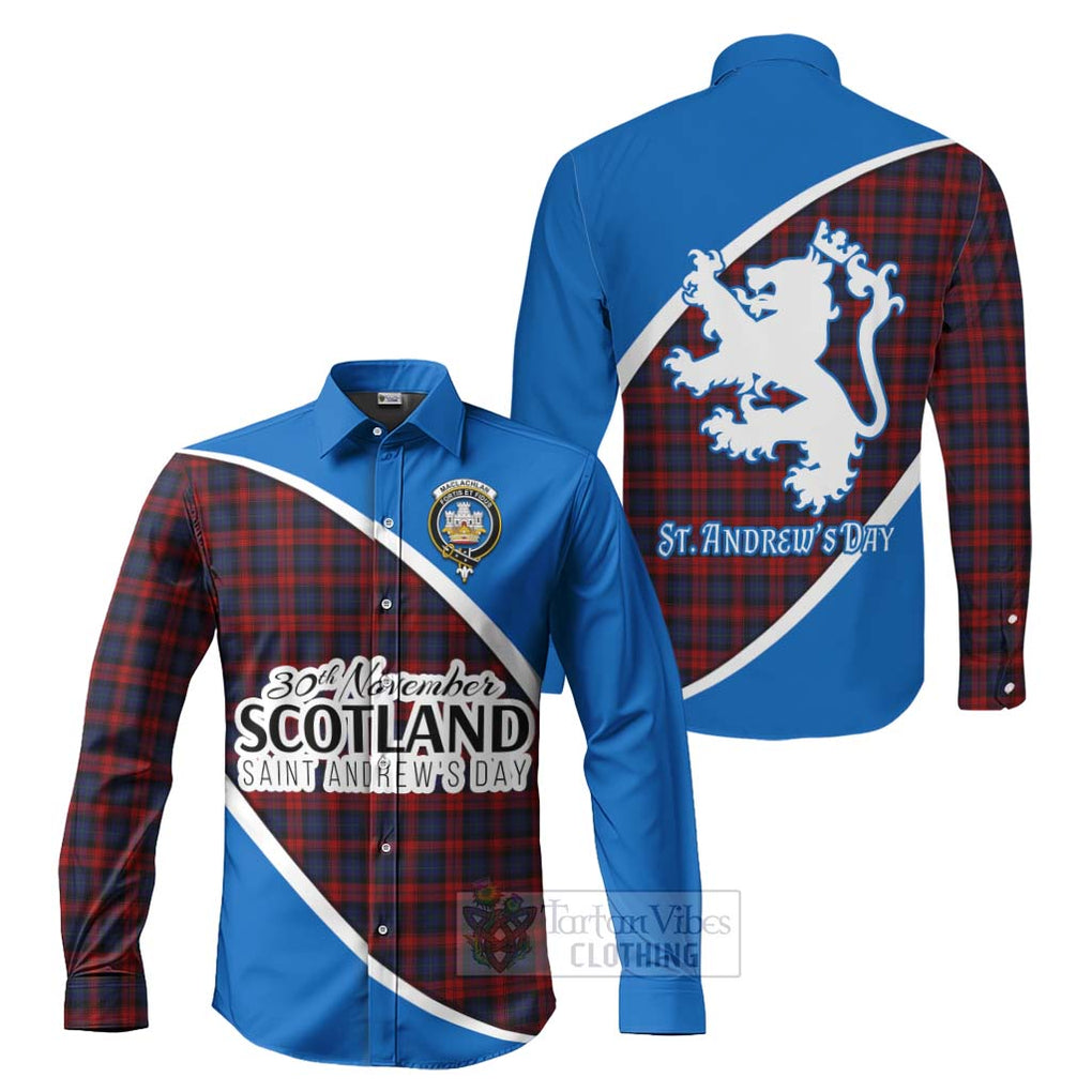 Tartan Vibes Clothing MacLachlan (McLachlan) Family Crest Tartan Long Sleeve Button Shirt Celebrate Saint Andrew's Day in Style