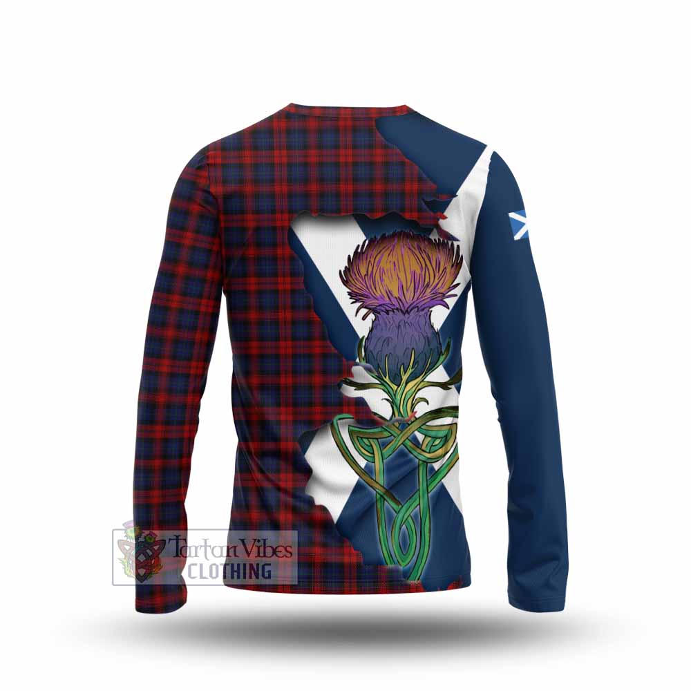 Tartan Vibes Clothing MacLachlan (McLachlan) Tartan Family Crest Long Sleeve T-Shirt Scottish Thistle Celtic Inspired