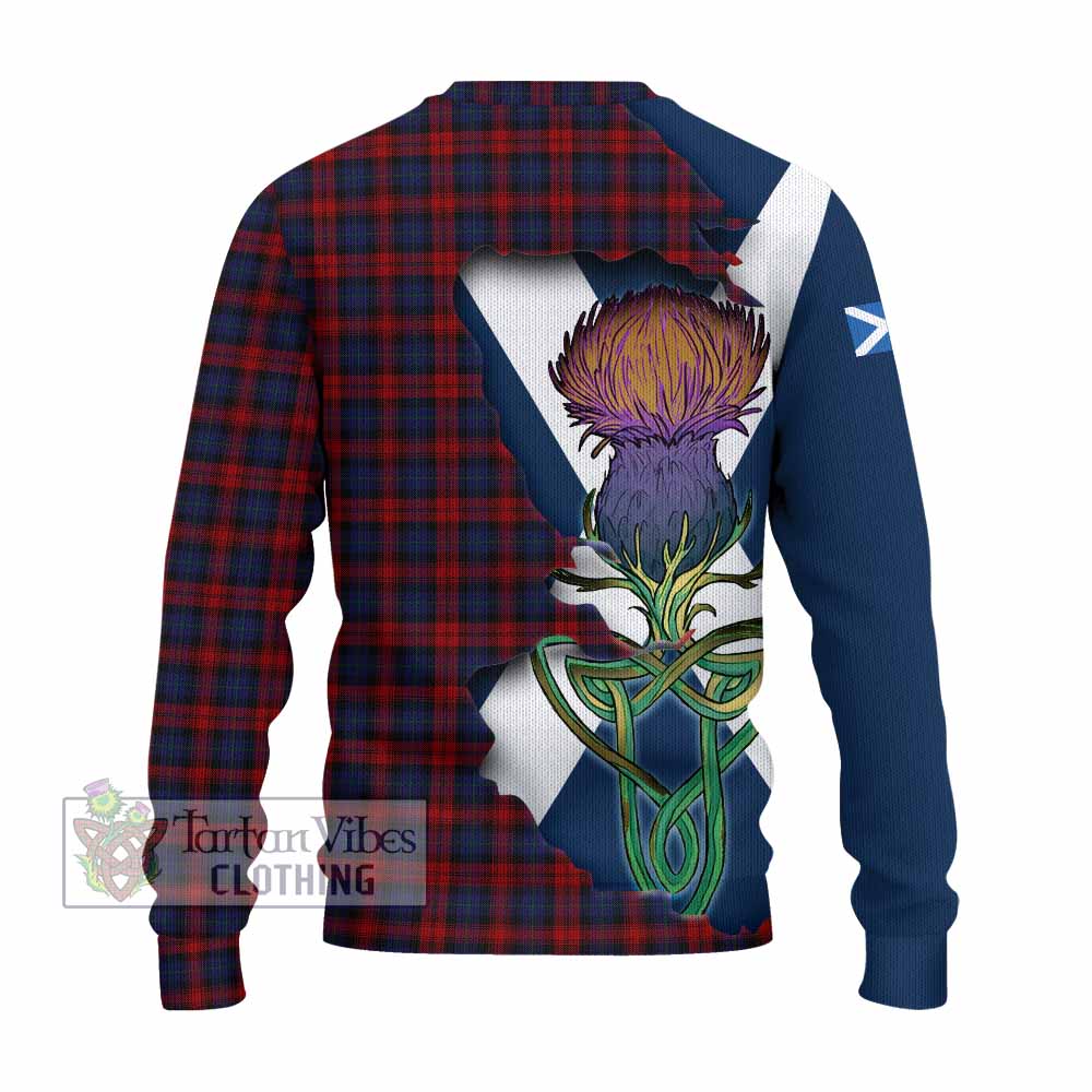 Tartan Vibes Clothing MacLachlan (McLachlan) Tartan Family Crest Knitted Sweater Scottish Thistle Celtic Inspired