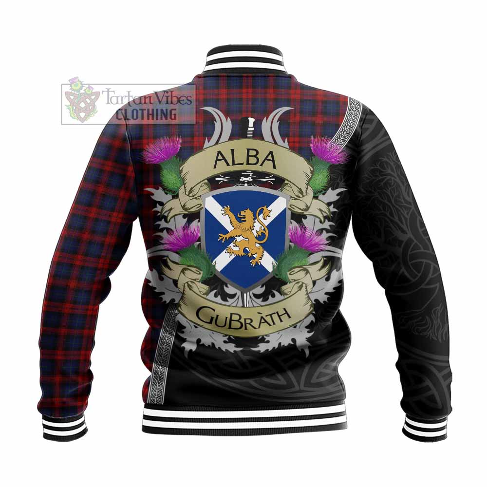 Tartan Vibes Clothing MacLachlan (McLachlan) Tartan Family Crest Baseball Jacket Lion Rampant Royal Thistle Shield Celtic Inspired