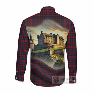 MacLachlan (McLachlan) Tartan Family Crest Long Sleeve Button Shirt with Scottish Ancient Castle Style