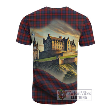 Tartan Vibes Clothing MacLachlan (McLachlan) Tartan Family Crest Cotton T-shirt with Scottish Ancient Castle Style