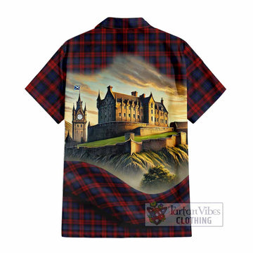 MacLachlan (McLachlan) Tartan Family Crest Hawaiian Shirt with Scottish Ancient Castle Style