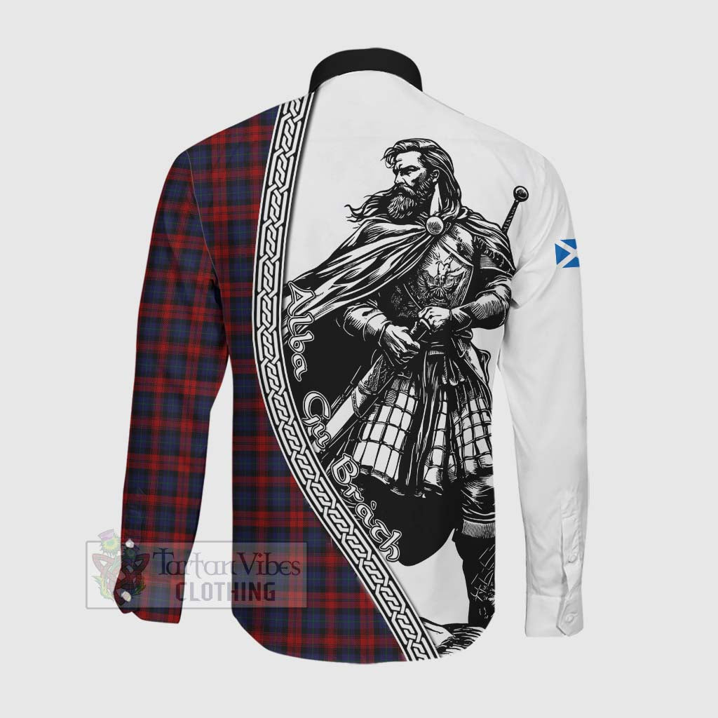 Tartan Vibes Clothing MacLachlan (McLachlan) Tartan Clan Crest Long Sleeve Button Shirt with Highlander Warrior Celtic Style