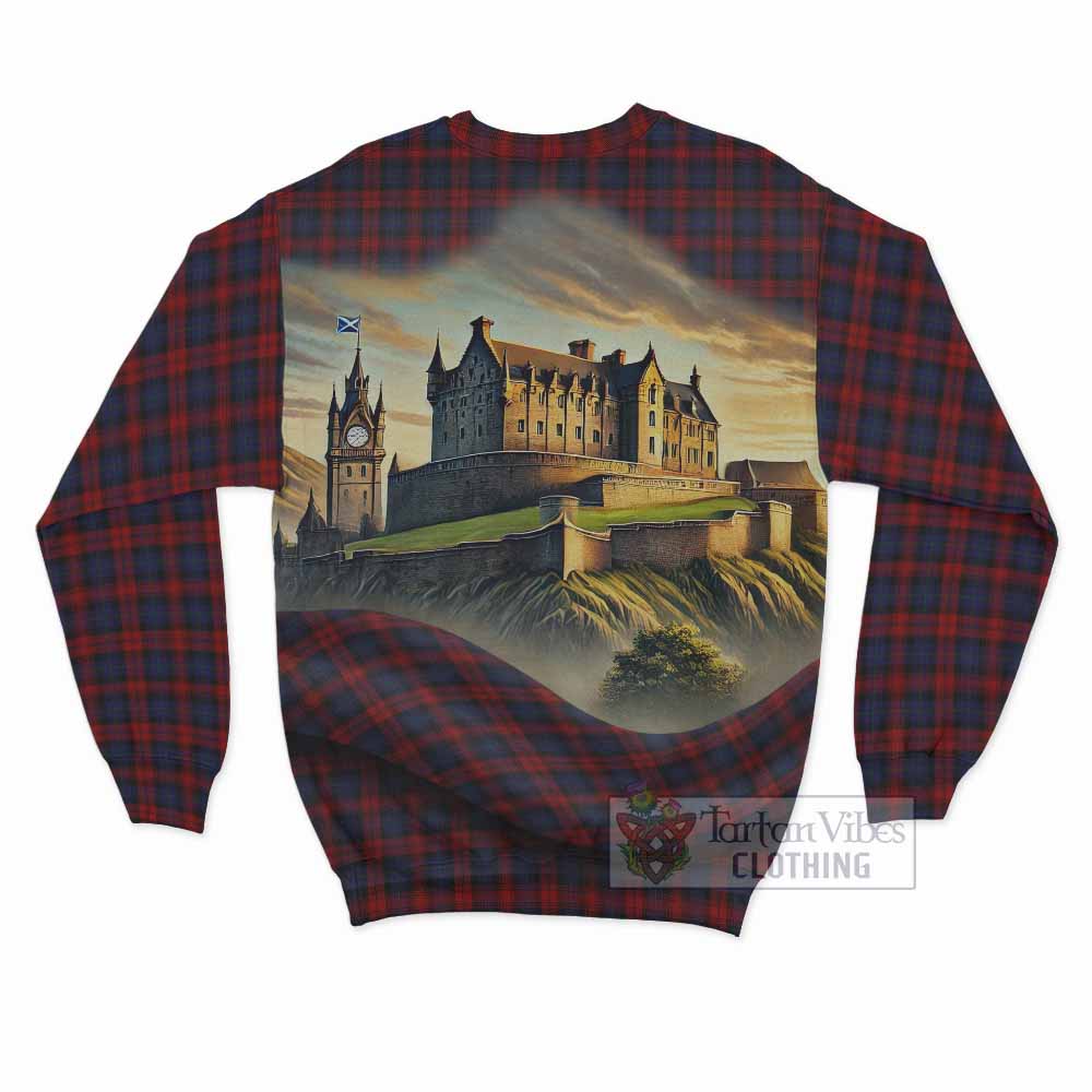 Tartan Vibes Clothing MacLachlan (McLachlan) Tartan Family Crest Sweatshirt with Scottish Ancient Castle Style