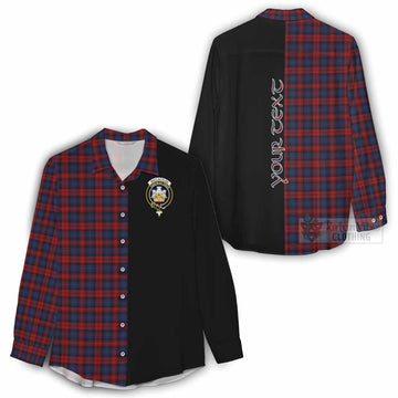 MacLachlan (McLachlan) Tartan Women's Casual Shirt with Family Crest and Half Of Me Style
