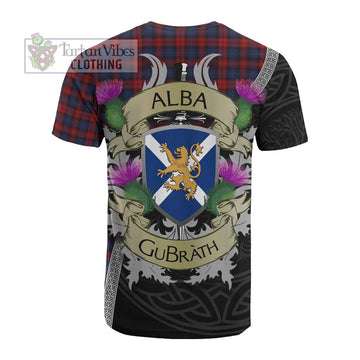 Tartan Vibes Clothing MacLachlan (McLachlan) Tartan Family Crest Cotton T-shirt Lion Rampant Royal Thistle Shield Celtic Inspired
