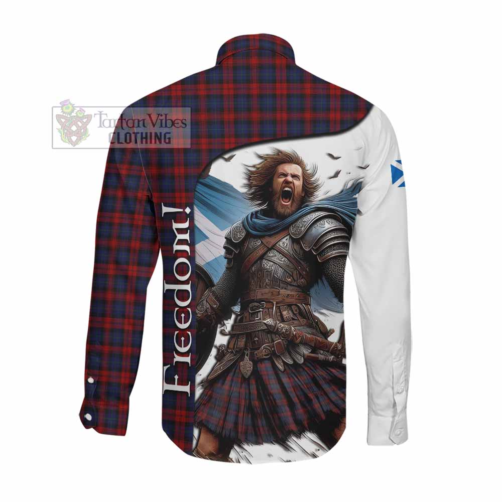 Tartan Vibes Clothing MacLachlan (McLachlan) Crest Tartan Long Sleeve Button Shirt Inspired by the Freedom of Scottish Warrior