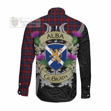 MacLachlan (McLachlan) Tartan Family Crest Long Sleeve Button Shirt Lion Rampant Royal Thistle Shield Celtic Inspired