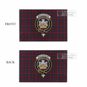 MacLachlan (McLachlan) Tartan House Flag with Family Crest