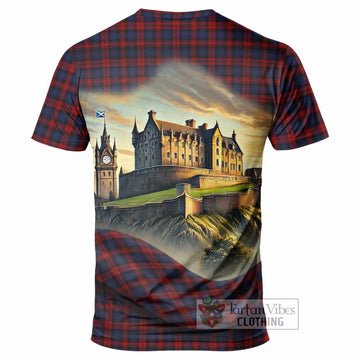 Tartan Vibes Clothing MacLachlan (McLachlan) Tartan Family Crest T-Shirt with Scottish Ancient Castle Stype
