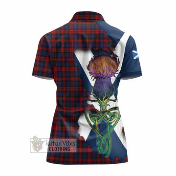 MacLachlan (McLachlan) Tartan Family Crest Women's Polo Shirt Scottish Thistle Celtic Inspired