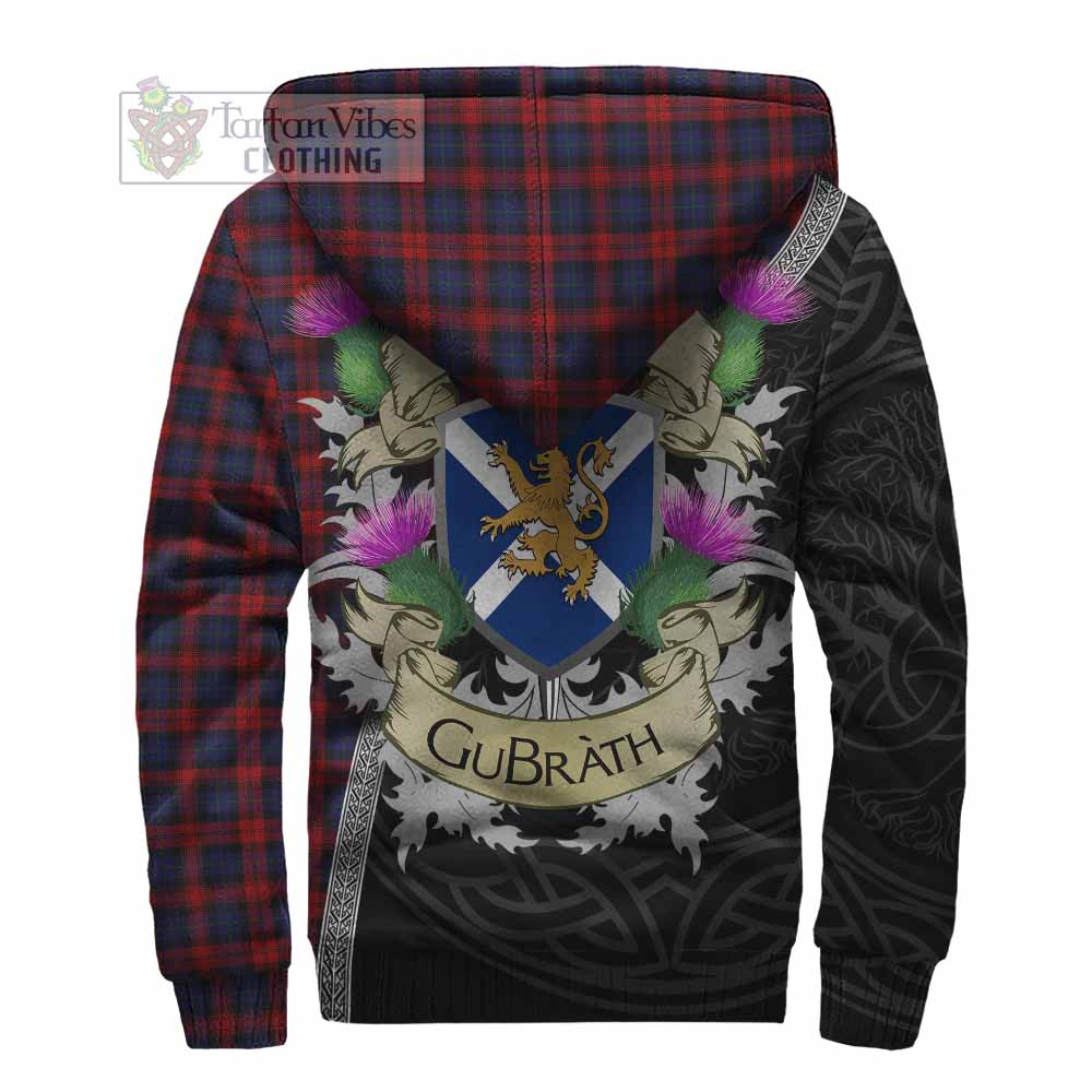 Tartan Vibes Clothing MacLachlan (McLachlan) Tartan Family Crest Sherpa Hoodie Lion Rampant Royal Thistle Shield Celtic Inspired