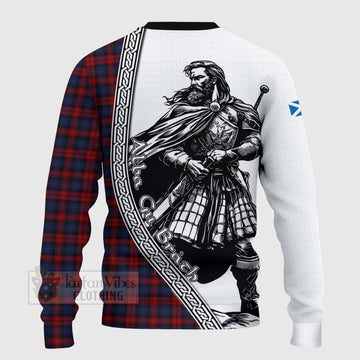 Tartan Vibes Clothing MacLachlan (McLachlan) Tartan Clan Crest Knitted Sweater with Highlander Warrior Celtic Style