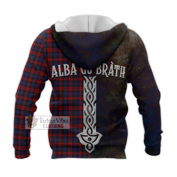 MacLachlan (McLachlan) Tartan Family Crest Knitted Hoodie Alba Gu Brath Be Brave Lion Ancient Style