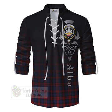 Tartan Vibes Clothing MacLachlan (McLachlan) Tartan Ghillie Kilt Shirt Featuring Alba Gu Brath Family Crest Celtic Inspired