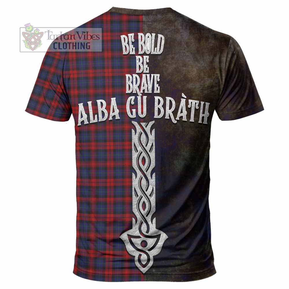 Tartan Vibes Clothing MacLachlan (McLachlan) Tartan Family Crest T-Shirt Alba Gu Brath Be Brave Lion Ancient Style