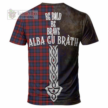 Tartan Vibes Clothing MacLachlan (McLachlan) Tartan Family Crest T-Shirt Alba Gu Brath Be Brave Lion Ancient Style