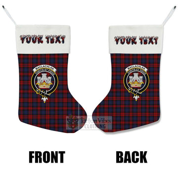 MacLachlan (McLachlan) Tartan Family Crest Christmas Stocking with Personalized Text