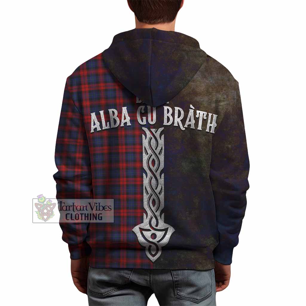 Tartan Vibes Clothing MacLachlan (McLachlan) Tartan Family Crest Hoodie Alba Gu Brath Be Brave Lion Ancient Style