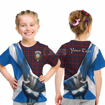 Tartan Vibes Clothing MacLachlan (McLachlan) Tartan Kid T-Shirt with Family Crest Scotland Patriotic Style