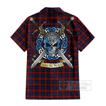 MacLachlan (McLachlan) Tartan Hawaiian Shirt with Family Crest Celtic Skull Style