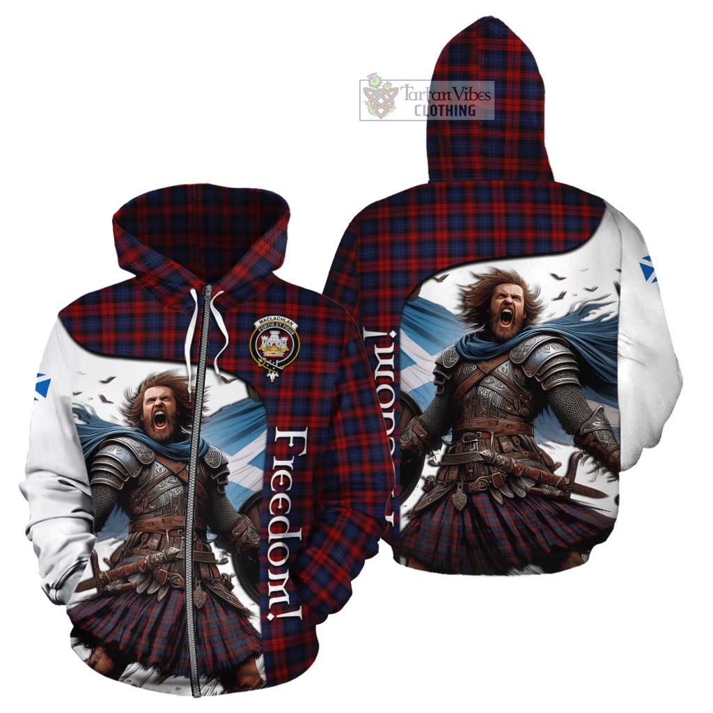 Tartan Vibes Clothing MacLachlan (McLachlan) Crest Tartan Cotton Hoodie Inspired by the Freedom of Scottish Warrior