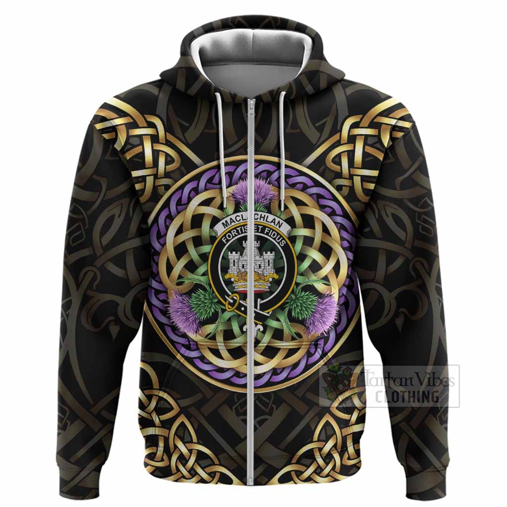 MacLachlan (McLachlan) Clan Crest Hoodie Celtic Scottish Thistle