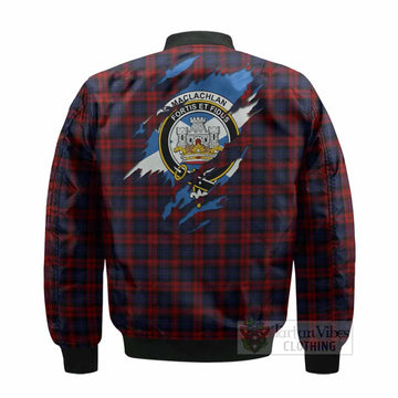MacLachlan (McLachlan) Clan Crest In Me Tartan Bomber Jacket Scotland Flag Style