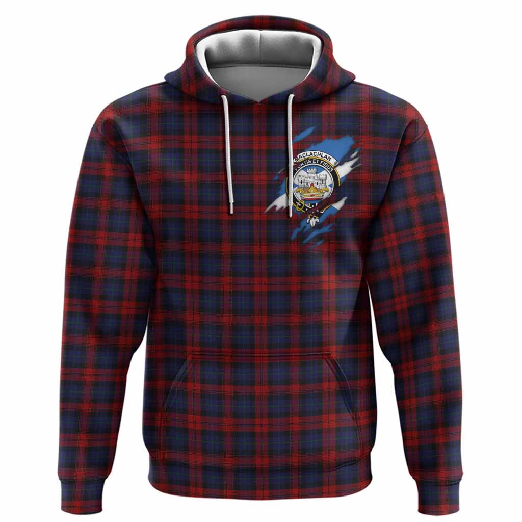 MacLachlan (McLachlan) Clan Crest In Me Tartan Hoodie Scotland Flag Style