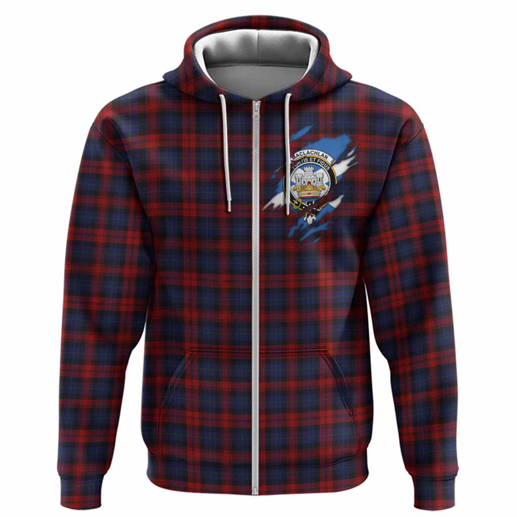 MacLachlan (McLachlan) Clan Crest In Me Tartan Hoodie Scotland Flag Style