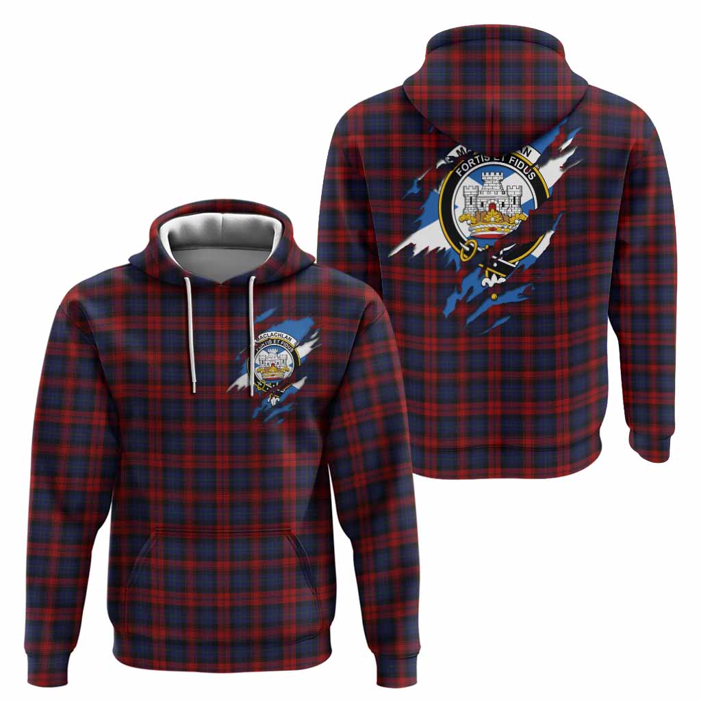 MacLachlan (McLachlan) Clan Crest In Me Tartan Hoodie Scotland Flag Style