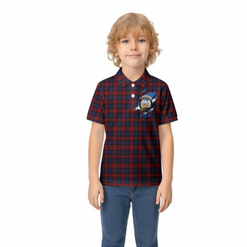 MacLachlan (McLachlan) Clan Crest In Me Tartan Kid Polo Shirt Scotland Flag Style