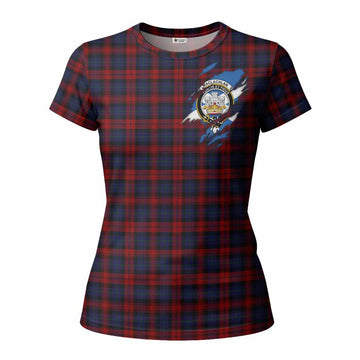 MacLachlan (McLachlan) Clan Crest In Me Tartan Women T shirt Scotland Flag Style