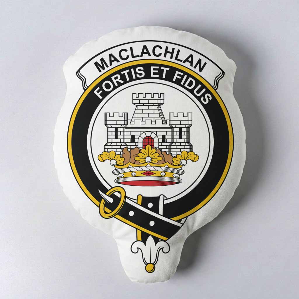 MacLachlan (McLachlan) Clan Crest Shaped Throw Pillow, Scottish Clan Badge Decorative Pillow