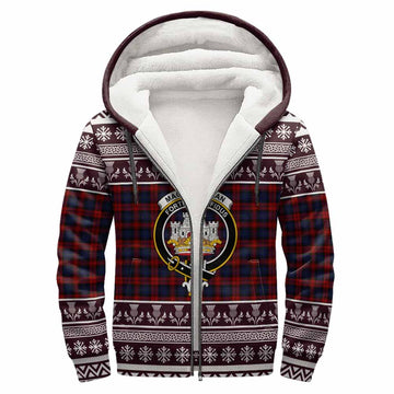 MacLachlan (McLachlan) Clan Tartan Christmas Fleece Hoodie with Family Crest