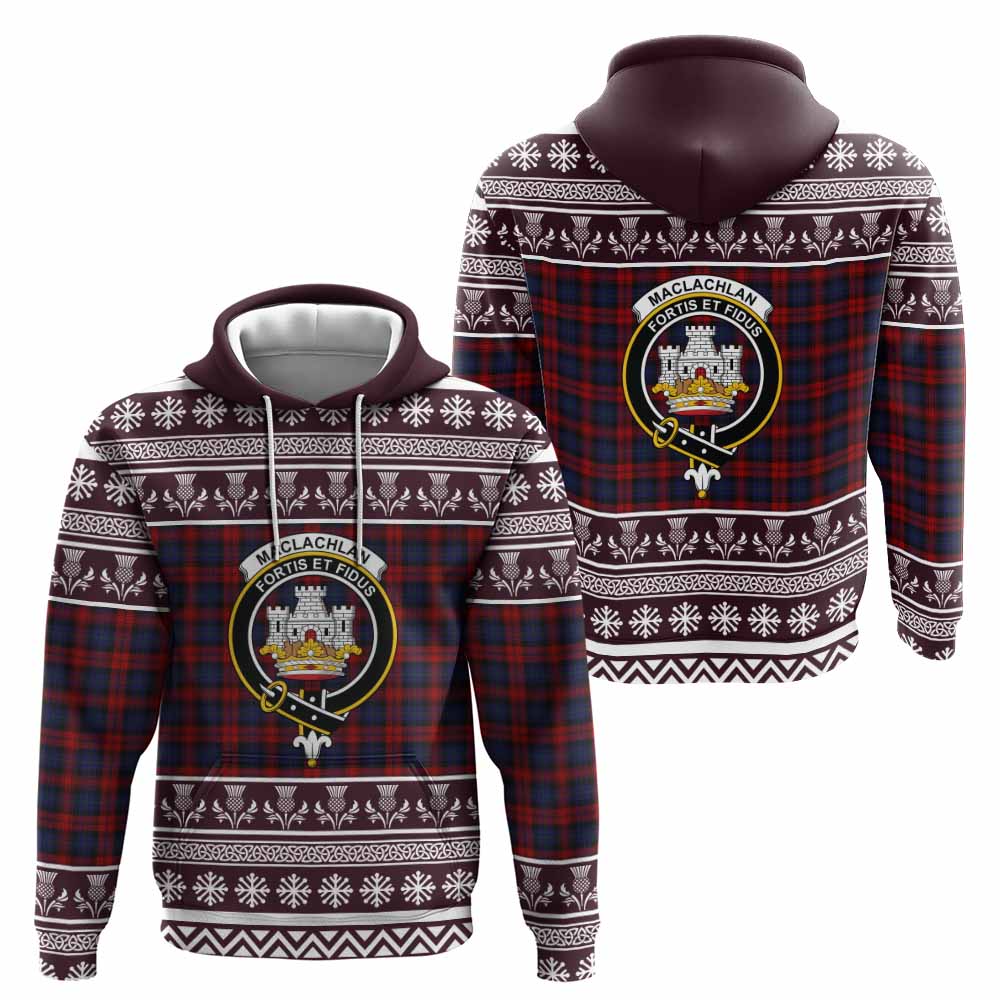 MacLachlan (McLachlan) Clan Tartan Christmas Hoodie with Family Crest - Tartan Vibes Clothing