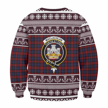 MacLachlan (McLachlan) Clan Tartan Christmas Sweatshirt with Family Crest