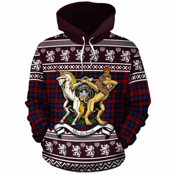 MacLachlan (McLachlan) Clan Tartan Crest Christmas Cotton Hoodie Coat of Arms Funny Style