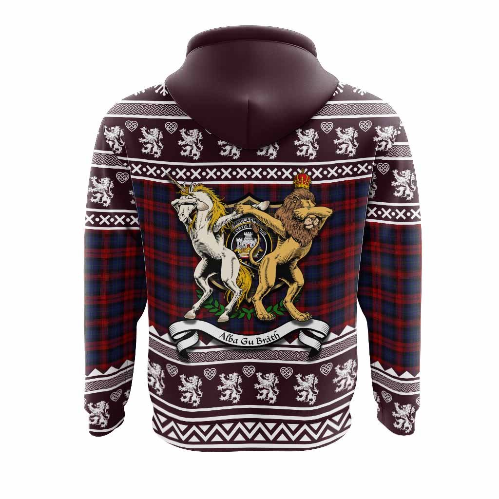 MacLachlan (McLachlan) Clan Tartan Crest Christmas Hoodie Coat of Arms Funny Style - Tartan Vibes Clothing