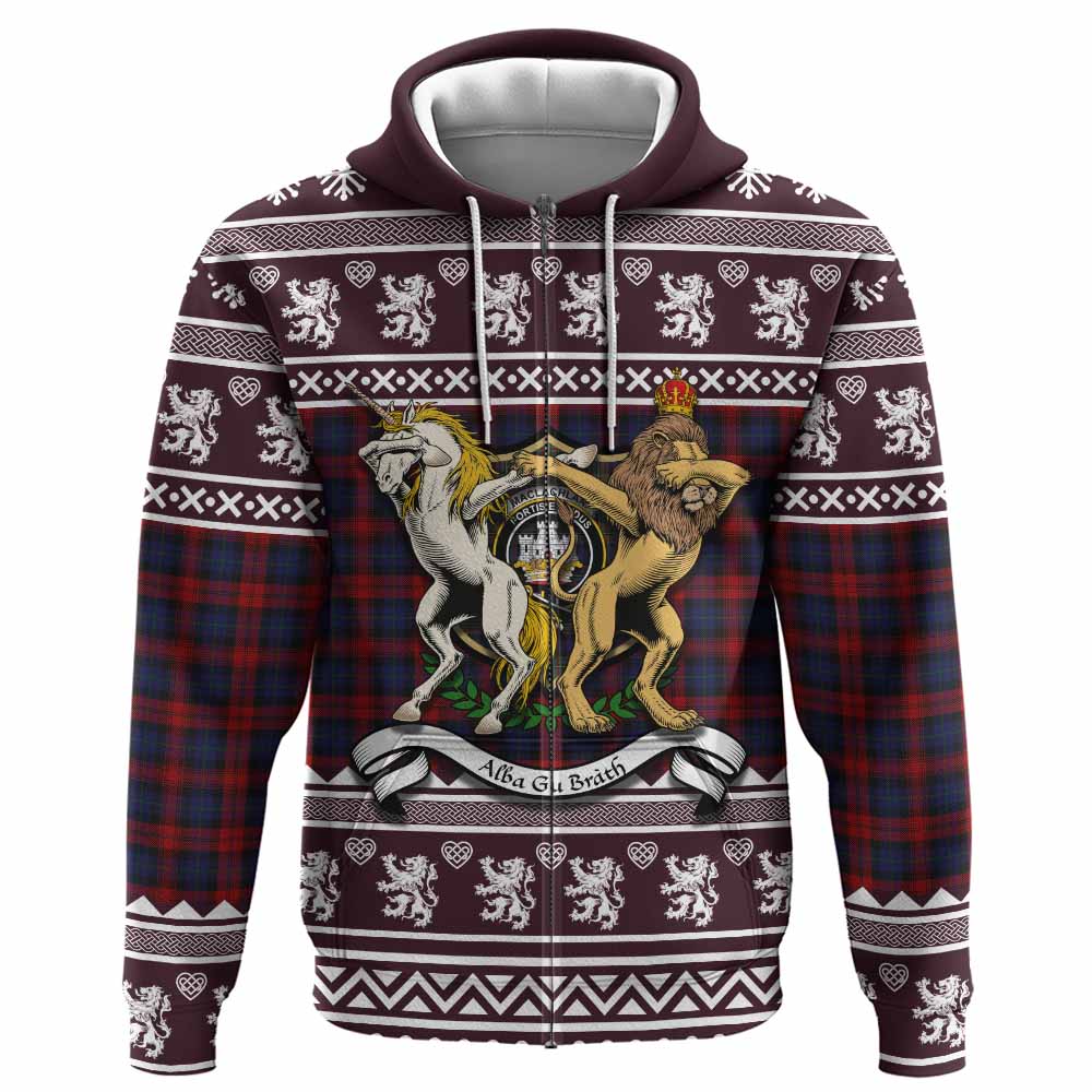 MacLachlan (McLachlan) Clan Tartan Crest Christmas Hoodie Coat of Arms Funny Style - Tartan Vibes Clothing