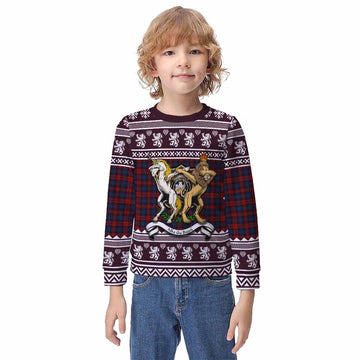MacLachlan (McLachlan) Clan Tartan Crest Christmas Kid Ugly Sweatshirt Coat of Arms Funny Style