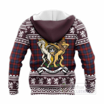 MacLachlan (McLachlan) Clan Tartan Crest Christmas Knitted Hoodie Coat of Arms Funny Style