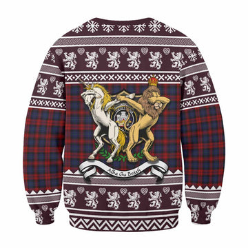 MacLachlan (McLachlan) Clan Tartan Crest Christmas Sweatshirt Coat of Arms Funny Style