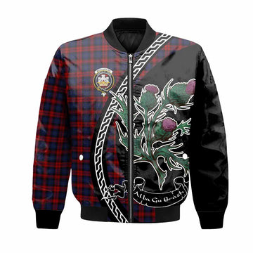 MacLachlan (McLachlan) Family Crest Tartan Bomber Jacket Alba Thistle Inspired