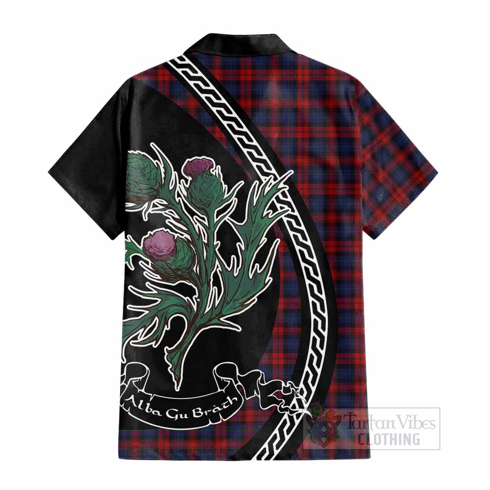 MacLachlan (McLachlan) Family Crest Tartan Cotton Hawaiian Shirt Alba Thistle Inspired - Tartan Vibes Clothing
