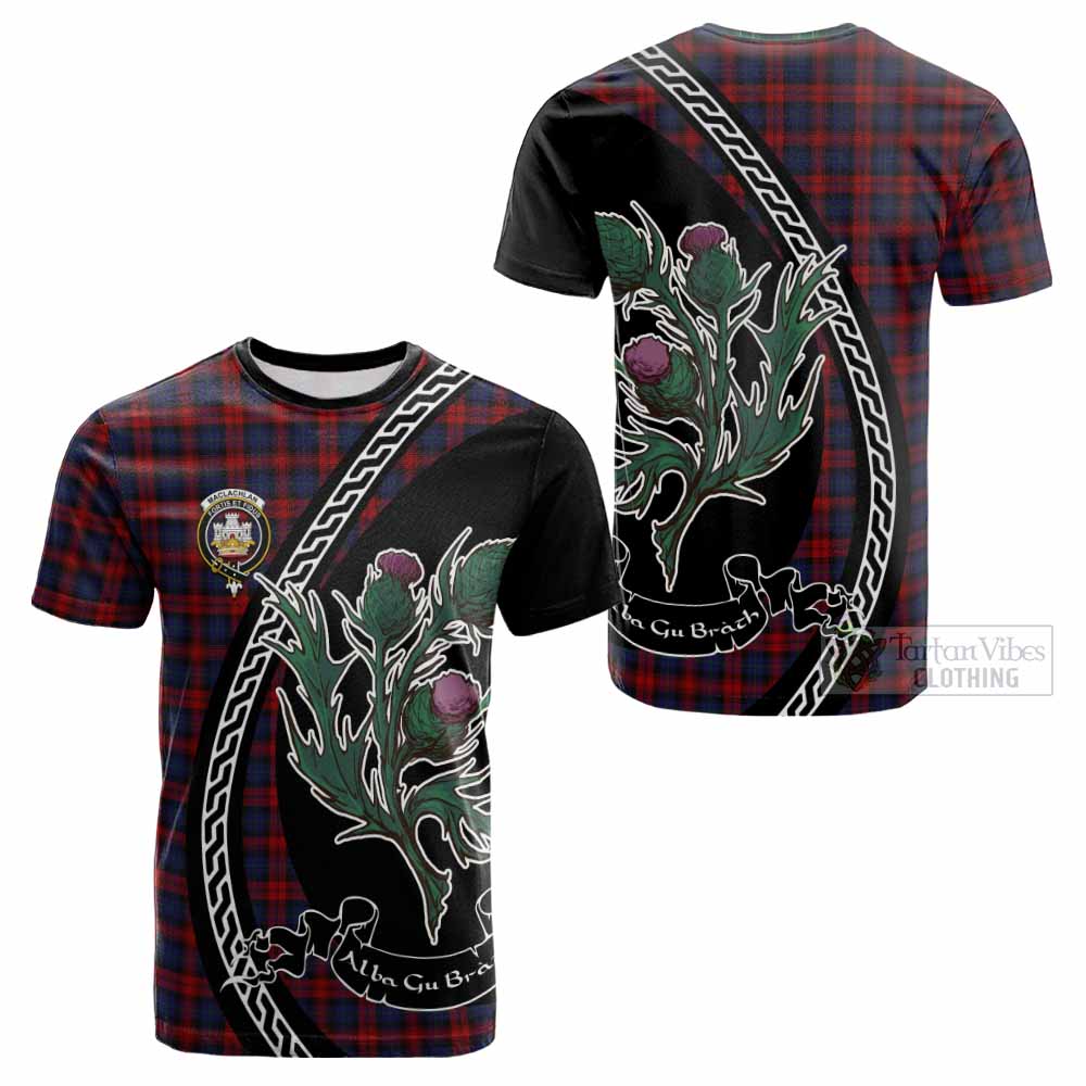 MacLachlan (McLachlan) Family Crest Tartan Cotton T-shirt Alba Thistle Inspired - Tartan Vibes Clothing